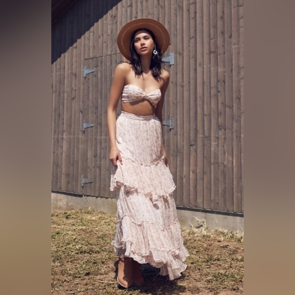 ROCOCO SAND Vie Maxi Skirt and top in Off White / Pink 084/160 - Picture 7 of 7